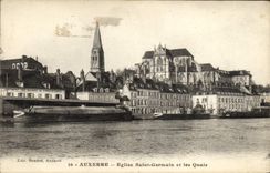 CPA Auxerre Eglise Saint Germain et les Quais