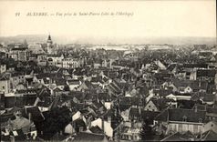 CPA Auxerre Vue Prise Saint Pierre Cote de l'horloge