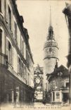 CPA Auxerre L'Horloge Vue Prise de la Rue de Paris