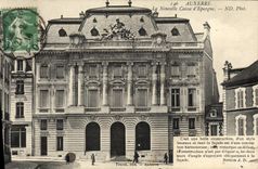 VINTAGE POSTCARD Auxerre the New Savings bank