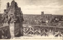 CPA Auxerre Vue Generale Sur La Cathedrale Prise du Sommet du clocher St Pierre 