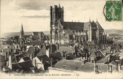 CPA Auxerre La Cathedrale Vue du Belvedere Manifacier