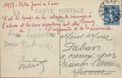 VINTAGE POSTCARD Auxerre Places Courtet Abside of the church Saitn Germain