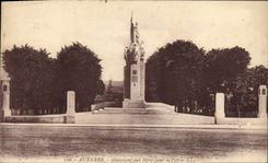 VINTAGE POSTCARD Auxerre Auux Monument Died For the Militaria Fatherland