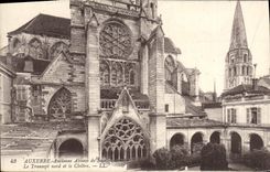 VINTAGE POSTCARD Auxerre Old Abbey of Saint Germain the northern transept and the cloister