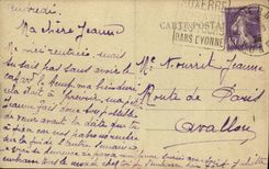 CPA Auxerre Monument Commemoratif Le partage des Lauriers Max Blondat