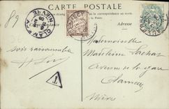 VINTAGE POSTCARD Auxerre the Statue of the Marshal Davout Duke of Auerstaedt