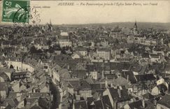 CPA Auxerre Vue Panoramique Prise De L'Eglise Saint Pierre
