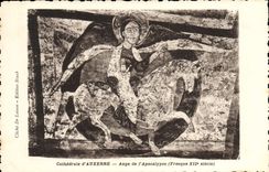 VINTAGE POSTCARD Auxerre Cathedral Angel of the Apocalypse