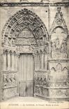 VINTAGE POSTCARD Auxerre the Cathedral the Gate Porch of Right-hand side