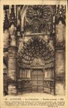 CPA Auxerre La Cathedrale Porche Central