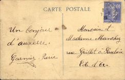 VINTAGE POSTCARD Auxerre Edges of Yonne and Cathedrale