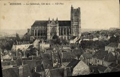 VINTAGE POSTCARD Auxerre the Cathedral Dimensions Northern