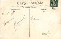 VINTAGE POSTCARD Auxerre the Cathedral seen from of the Church Saint Pierre