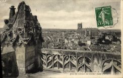 VINTAGE POSTCARD Auxerre View On the Cathedral