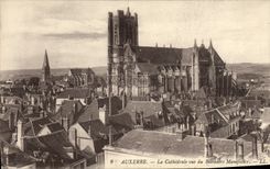 CPA Auxerre La Cathedrale Vue Du Belvedere Manifacier