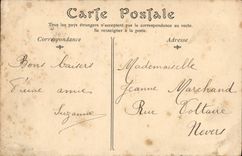 VINTAGE POSTCARD Auxerre News School Of Boys Of the Street Of the Bridge