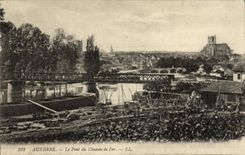 CPA Auxerre Le Pont Du Chemin De Fer