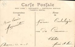 VINTAGE POSTCARD Auxerre Reprocesses Illuminee Of August 2nd, 1908 Sappers TOP