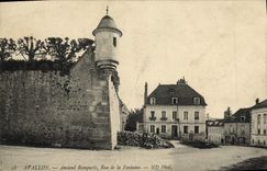 CPA Avallon Anciens Remparts Rue De La Fontaine