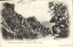 VINTAGE POSTCARD Surroundings of Avallon Valley Of the Cousin Under Rock