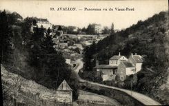 CPA Avallon Panorama Vu du Vieux Pave