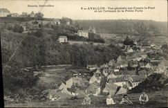 CPA Avallon Vue Generale Sur Cousin Le Pont Et Les Terreaux De La Petite Porte Enfants