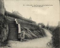 CPA Avallon Les Terreaux De La Petite Porte Et La Tour Gaujard