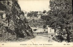 CPA Avallon Les Rochers Route De Pontaubert
