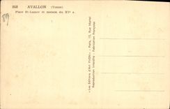 CPA Avallon Place St Lazare Et Maison du 15eme
