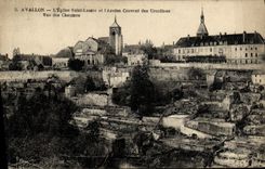 CPA Avallon L'Eglise Saint Lazare Et l'ancien Couvent Des Ursulines Vue Des Chaumes