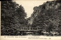 CPA Avallon Route De Pontaubert Le Pont Des Gardes