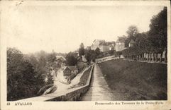 CPA Avallon Promenades Des Terreaux De La Petite Porte