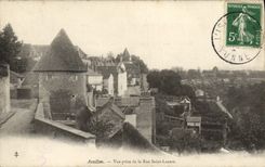 CPA Avallon Vue Prise De La Rue Saint Lazare