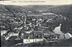 CPA Avallon Vue Cousin la roche Prise Des Promenades