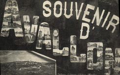 CPA Souvenir d'Avallon