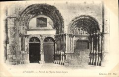 CPA Avallon Portail De l'Eglise Saint Lazare