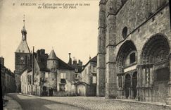 CPA Avallon Eglise Saint Lazare Et La Toux De l'Horloge
