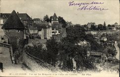 CPA Avallon Vue Sur Les Remparts Et La Vallee Des Cousins