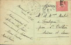 CPA Avallon Route Des Deux Cousins