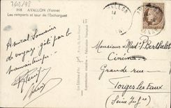 CPA Avallon Les Remparts Et Tour De l'Escharguet Enfants