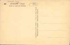 CPA Avallon Porte Et Tour De l'Horloge