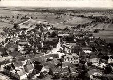 MODERN CARD Chailley Seen Air On the Town hall And the Church