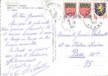 MODERN CARD Chailley Seen Air On the Town hall And the Church