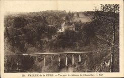 VINTAGE POSTCARD Valley Of the Cure Seen On the Castle De Chastellux