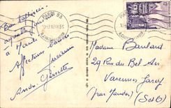 VINTAGE POSTCARD Valley Of the Cure Seen On the Castle De Chastellux