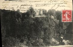 VINTAGE POSTCARD Castle De Chastellux Seen Of the Main road