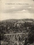 CPA Chastellux Le chateau Et Le Viaduc