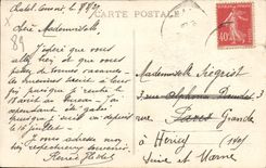 VINTAGE POSTCARD Chatel Censoir the church the nave