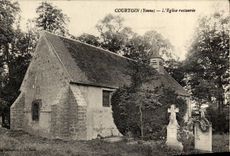 VINTAGE POSTCARD Courtoin the Restauree Church